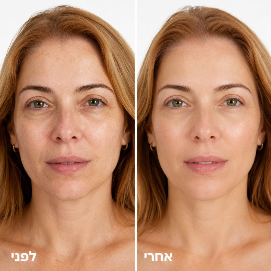 מסכת קולגן לילית מתקלפת למראה עור מתוח וזוהר